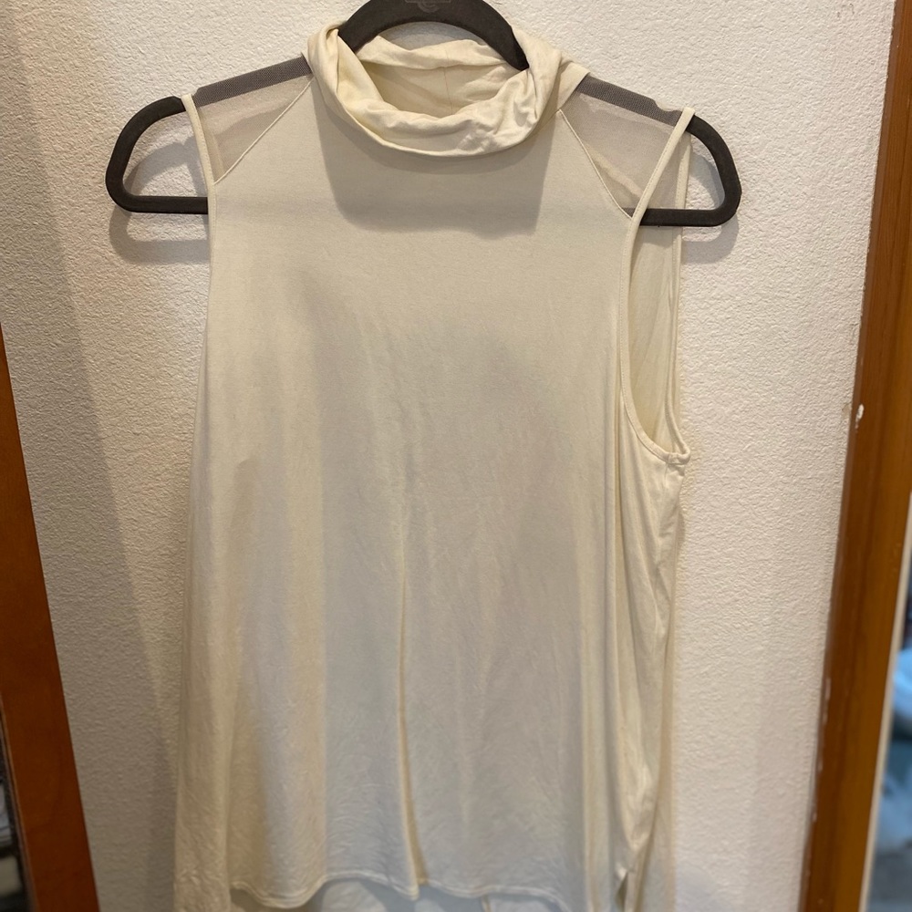 1. STATE Mock Neck Sleeveless Top